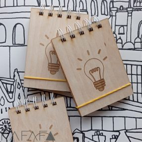 Villanykörte mintájú minifüzet